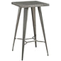 Direct Metal Bar Table, Silver, Metal 10091