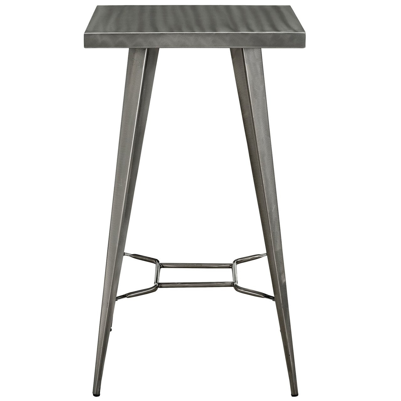 Direct Metal Bar Table, Silver, Metal 10091