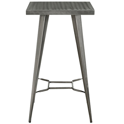 Direct Metal Bar Table, Silver, Metal 10091