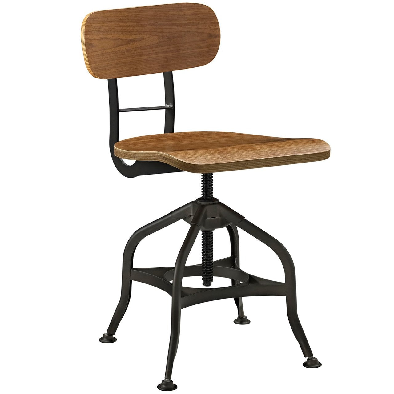 Mark Wood Dining Stool, Brown, Metal 10098