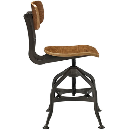 Mark Wood Dining Stool, Brown, Metal 10098