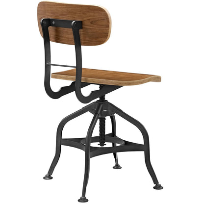 Mark Wood Dining Stool, Brown, Metal 10098