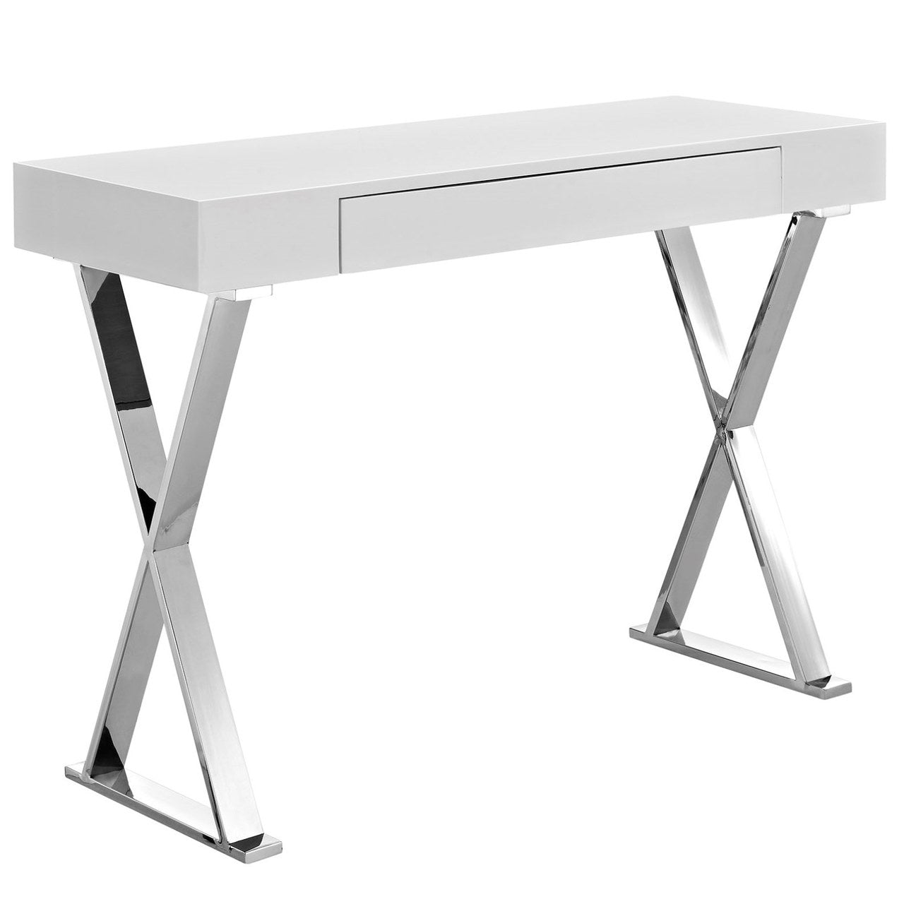 Sector Console Table, White, Wood 10104