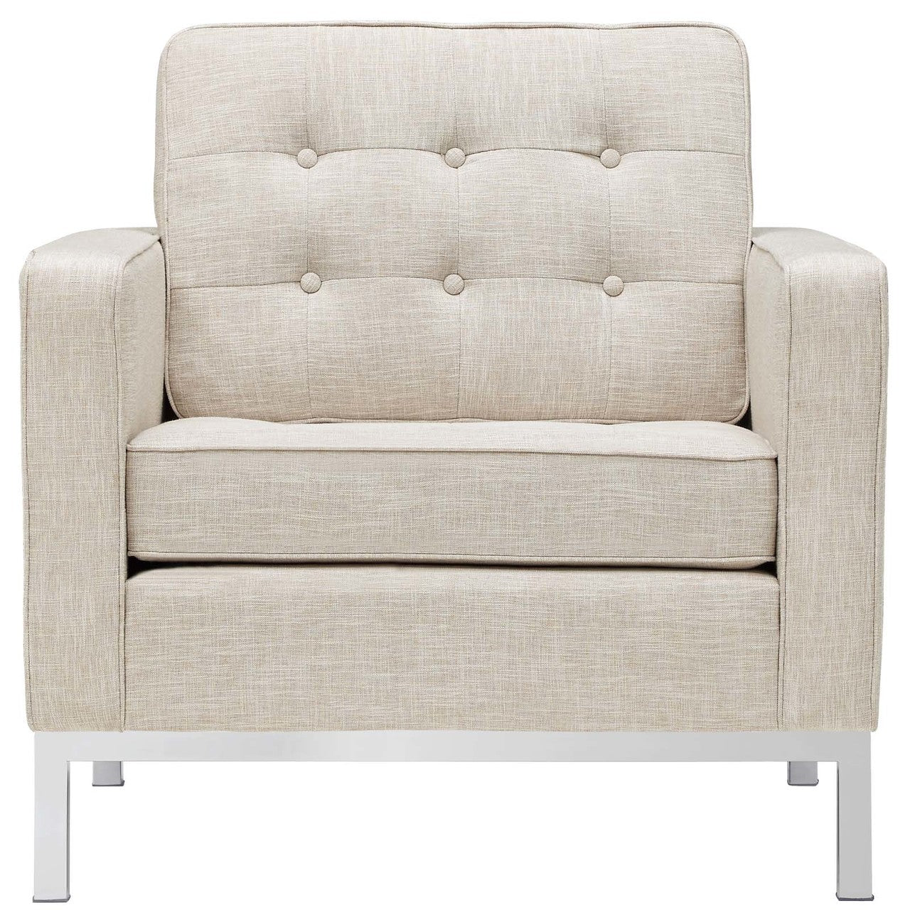 Loft Upholstered Fabric Armchair, Fabric, Beige 13468