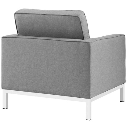Loft Upholstered Fabric Armchair, Grey, Fabric 10110