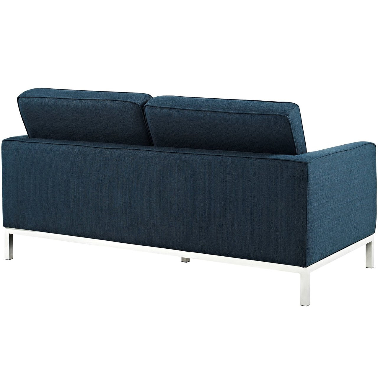 Loft Upholstered Fabric Loveseat, Navy, Fabric 10113