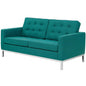 Loft Upholstered Fabric Loveseat, Fabric, Aqua Blue 13471