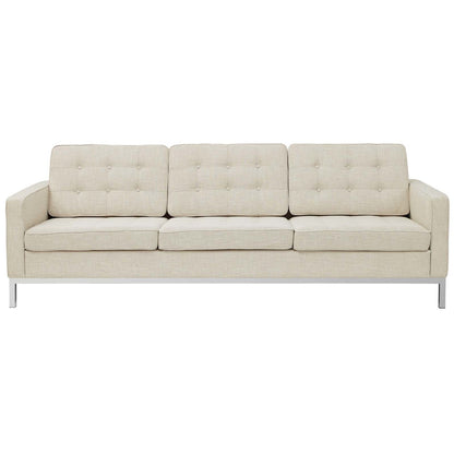 Loft Upholstered Fabric Sofa, Fabric, Beige 13472