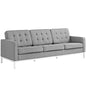 Loft Upholstered Fabric Sofa, Grey, Fabric 10122
