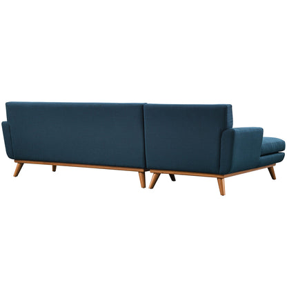 Engage Left-Facing Sectional Sofa, Navy, Fabric