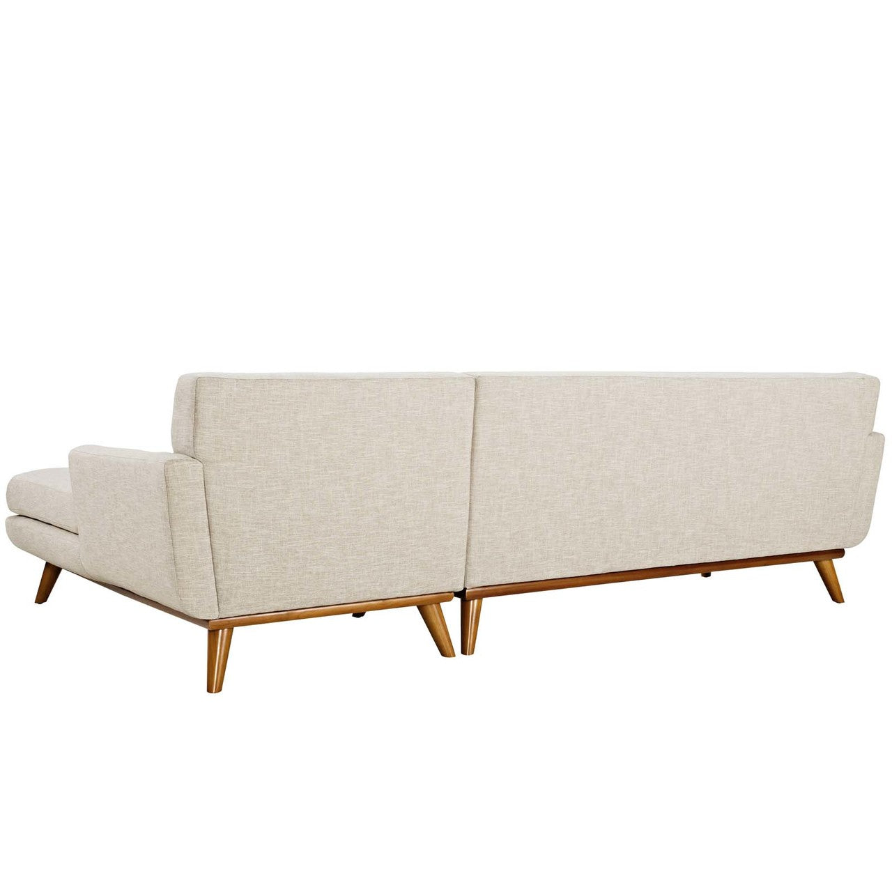 Engage Left-Facing Sectional Sofa, Fabric, Beige 13474