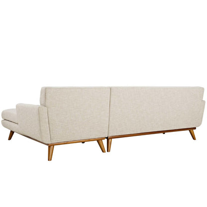 Engage Left-Facing Sectional Sofa, Fabric, Beige 13474