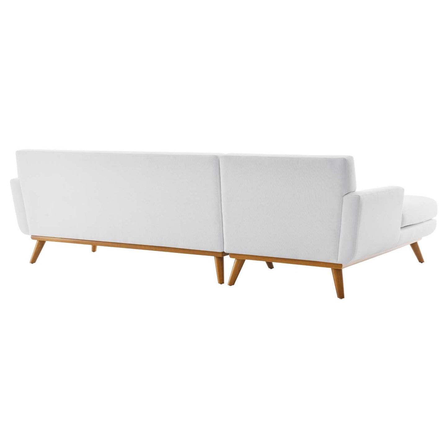 Engage Left-Facing Upholstered Fabric Sectional Sofa, Fabric, White, 18105