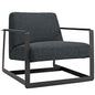 Seg Upholstered Fabric Accent Chair, Grey, Fabric 10141
