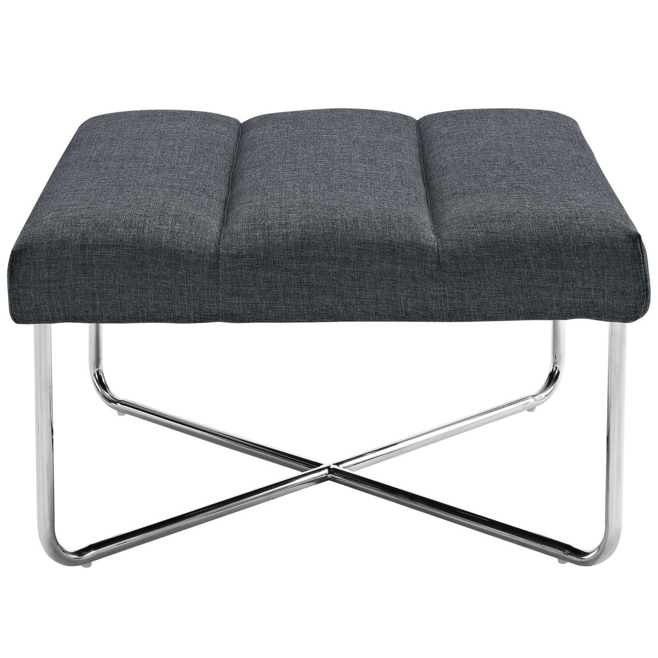 Reach Upholstered Ottoman, Grey, Fabric 10156