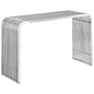 Pipe Stainless Steel Console Table, Silver, Metal 10175