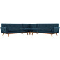 Engage L-Shaped Sectional Sofa, Navy, Fabric