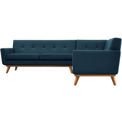 Engage L-Shaped Sectional Sofa, Navy, Fabric