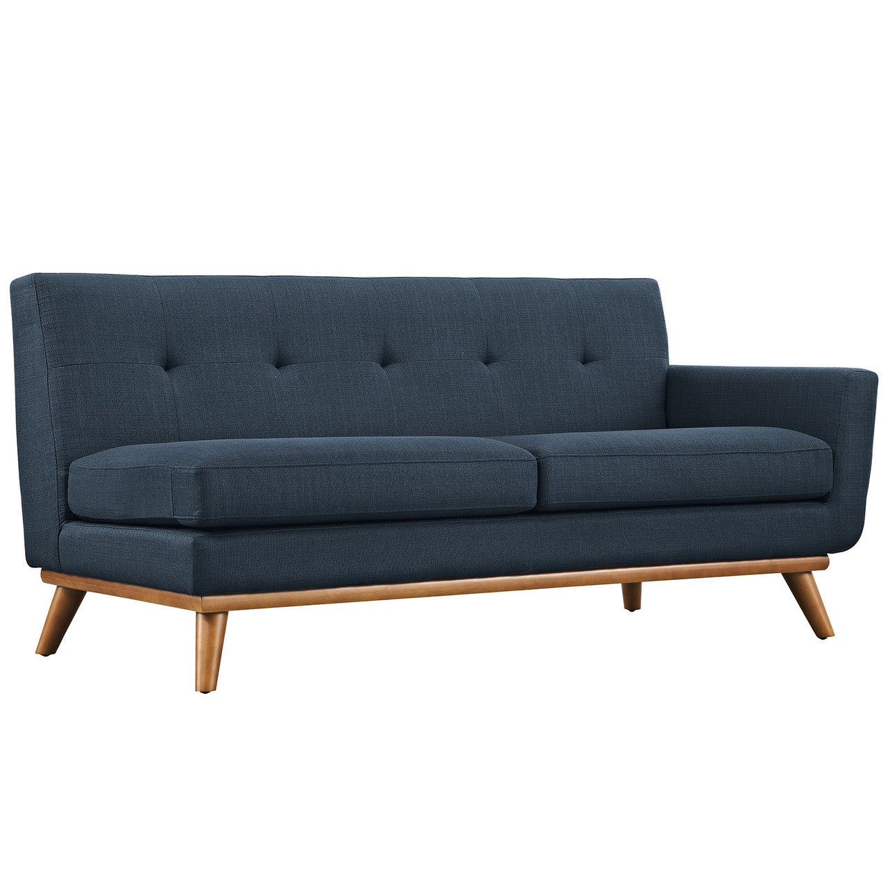Engage L-Shaped Sectional Sofa, Navy, Fabric