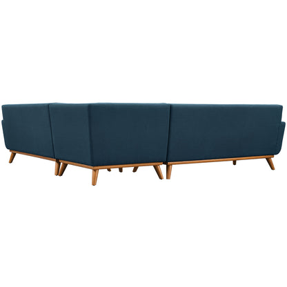 Engage L-Shaped Sectional Sofa, Navy, Fabric