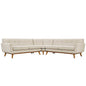Engage L-Shaped Sectional Sofa, Fabric, Beige 13476