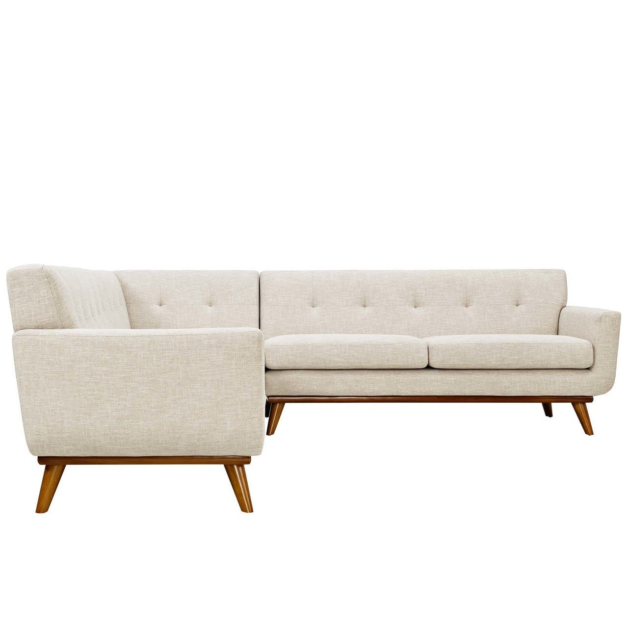 Engage L-Shaped Sectional Sofa, Fabric, Beige 13476