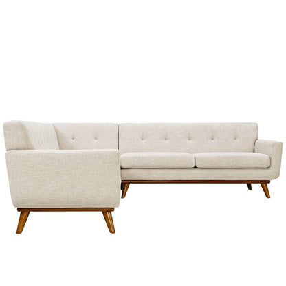 Engage L-Shaped Sectional Sofa, Fabric, Beige 13476