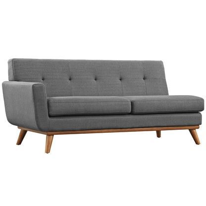 Engage L-Shaped Sectional Sofa, Grey, Fabric