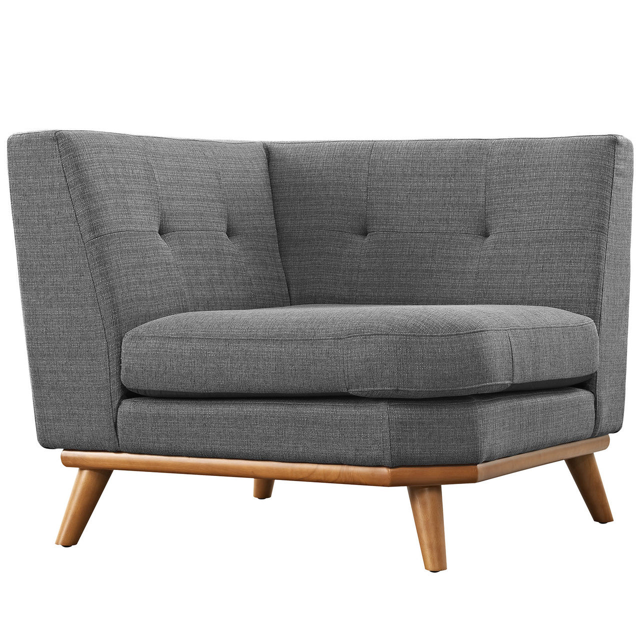 Engage L-Shaped Sectional Sofa, Grey, Fabric