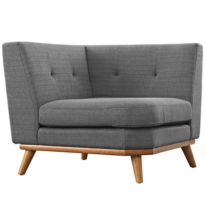 Engage L-Shaped Sectional Sofa, Grey, Fabric