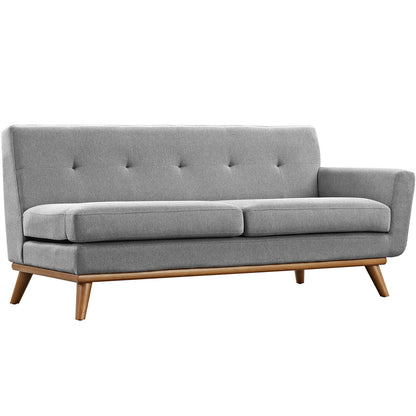 Engage L-Shaped Sectional Sofa, Fabric, Grey