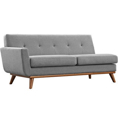 Engage L-Shaped Sectional Sofa, Fabric, Grey