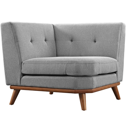 Engage L-Shaped Sectional Sofa, Fabric, Grey