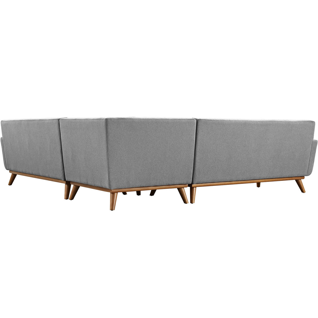Engage L-Shaped Sectional Sofa, Fabric, Grey