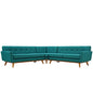 Engage L-Shaped Sectional Sofa, Fabric, Aqua Blue 13477