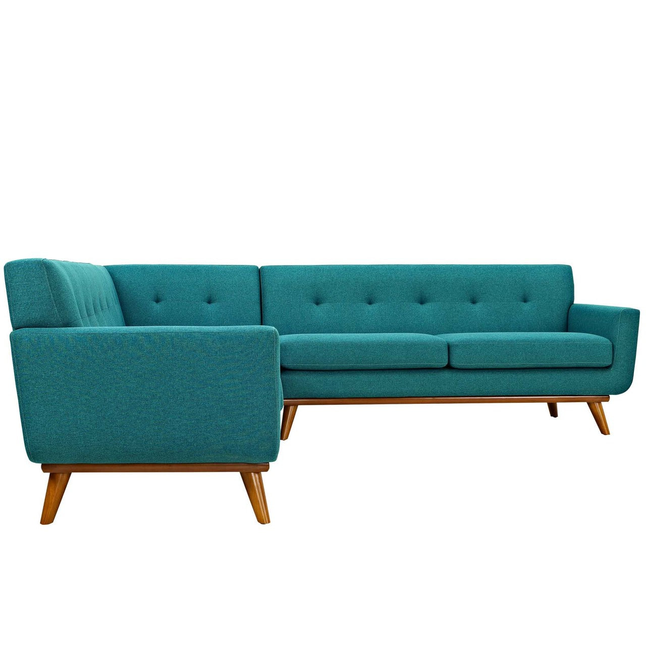 Engage L-Shaped Sectional Sofa, Fabric, Aqua Blue 13477