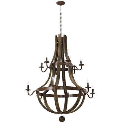 Trebuchet Chandelier, Brown, Metal 10180