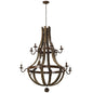 Trebuchet Chandelier, Brown, Metal 10180