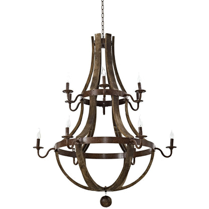 Trebuchet Chandelier, Brown, Metal 10180