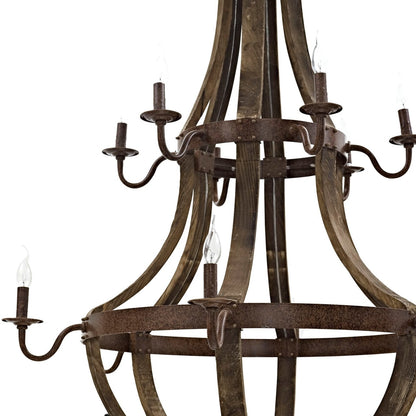 Trebuchet Chandelier, Brown, Metal 10180