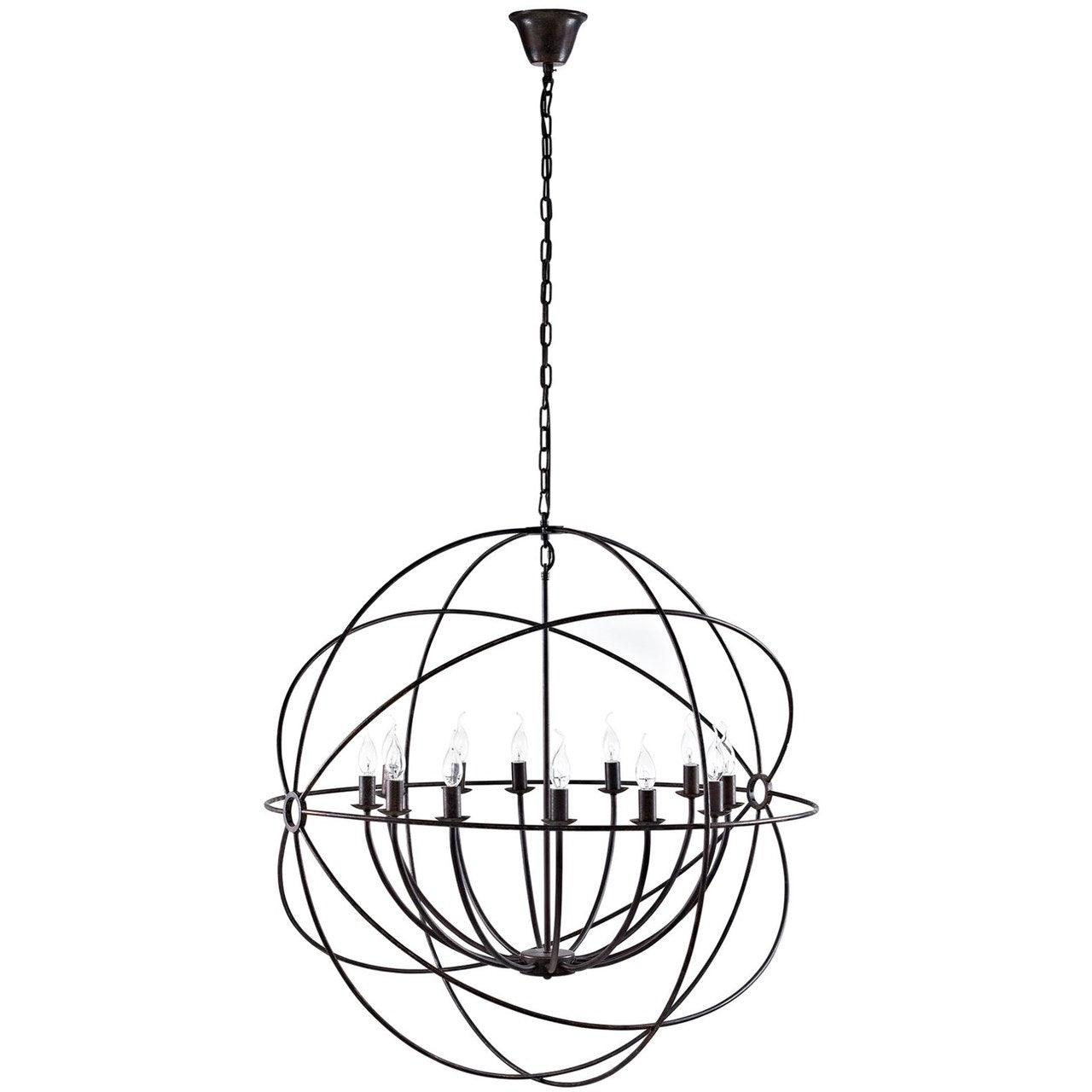 Atom 39.5" Chandelier, Brown, Metal 10182