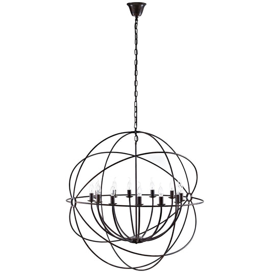 Atom 39.5" Chandelier, Brown, Metal 10182