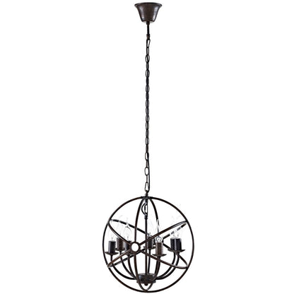Atom Chandelier, Brown, Metal 10183