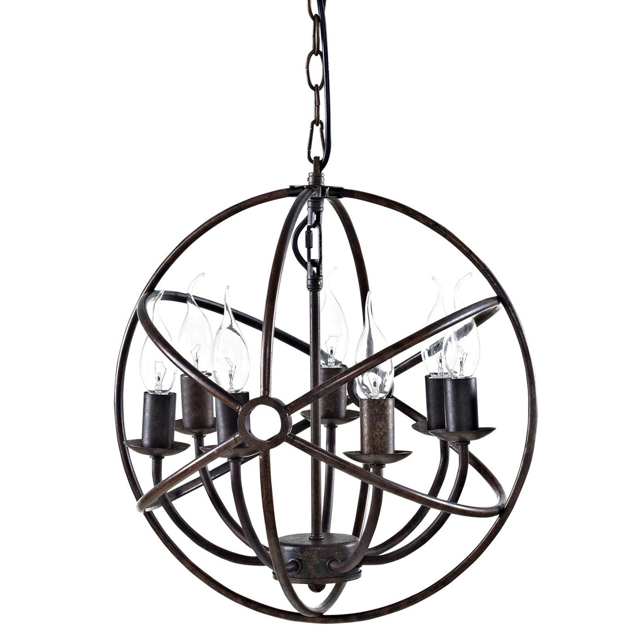Atom Chandelier, Brown, Metal 10183