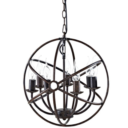 Atom Chandelier, Brown, Metal 10183