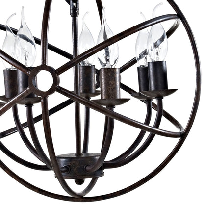 Atom Chandelier, Brown, Metal 10183