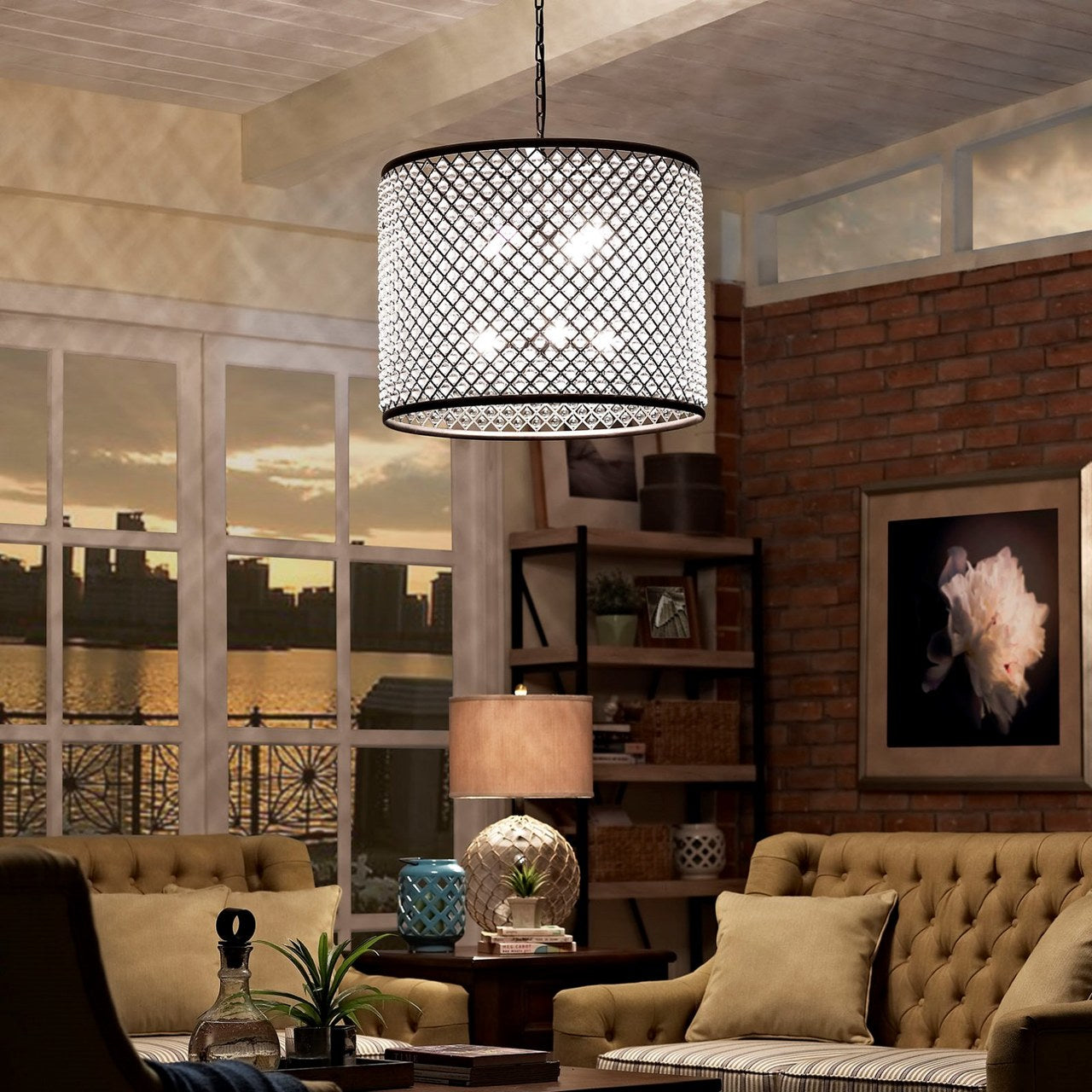 Prosperity Chandelier, Brown, Metal 10184