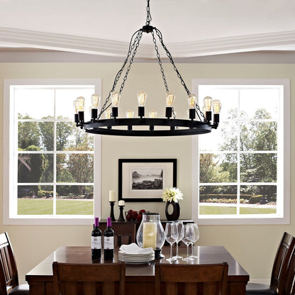 Teleport 43" Chandelier, Brown, Metal 10187
