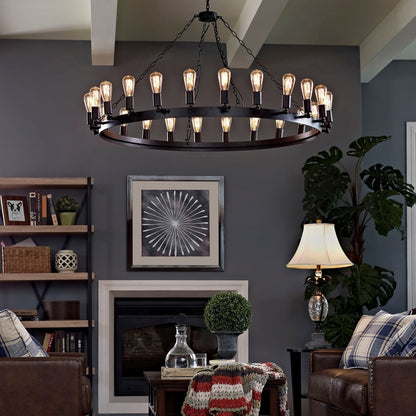 Teleport 52" Chandelier, Brown, Metal 10188