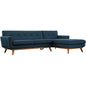 Engage Right-Facing Sectional Sofa, Navy, Fabric 10189